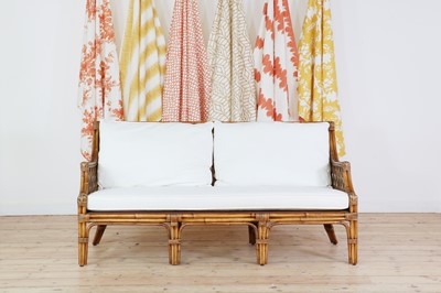 Lot 443 - A bamboo settee