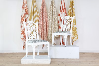 Lot 438 - A pair of painted side chairs