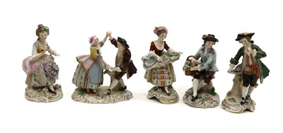 Lot 205 - A group of Sitzendorf porcelain figures