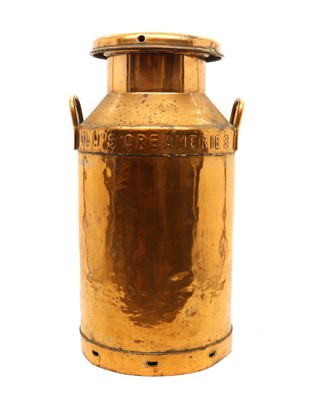 Lot 447 - A copper milk churn