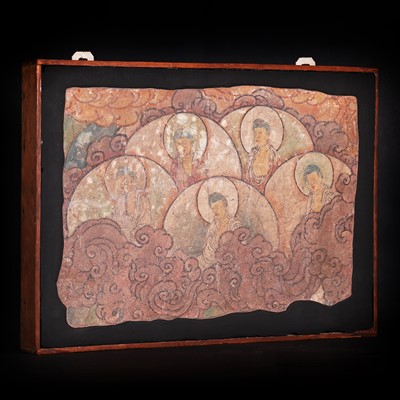 Lot 117 - A polychrome wall fresco