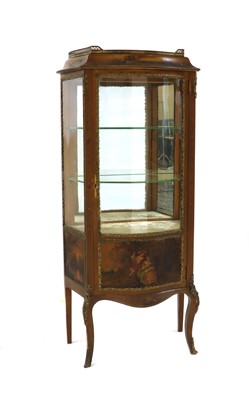 Lot 471 - A Louis XV style satinwood vitrine