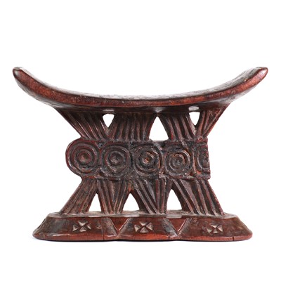 Lot 31 - A good Shona carved softwood headrest