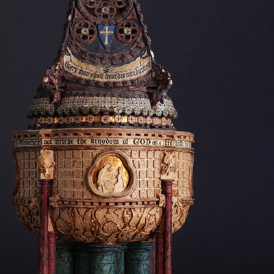 Lot 161 - A Victorian cut-paper model of a font