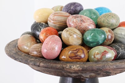 Lot 81 - A collection of seventy-five mineral specimen eggs