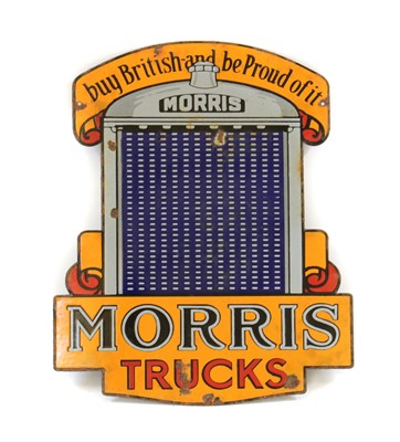 Lot 347 - A Morris Trucks enamel sign