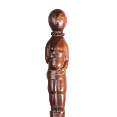 Lot 82 - A Tonga Nguni figurative hardwood staff
