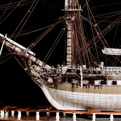 Lot 102 - A fine prisoner-of-war ship model