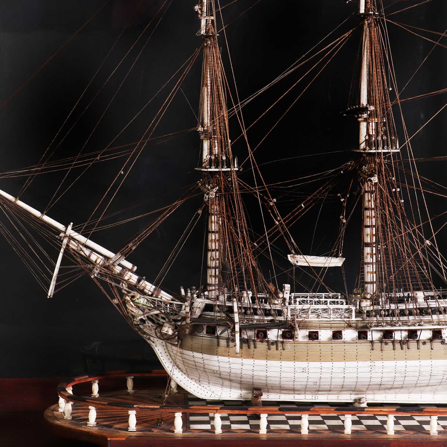 Lot 102 - A fine prisoner-of-war ship model