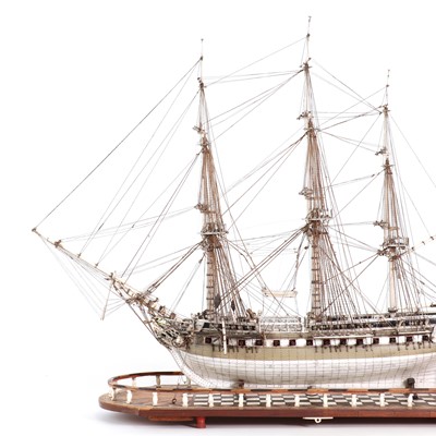 Lot 102 - A fine prisoner-of-war ship model