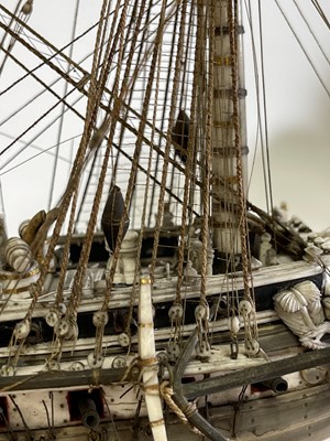 Lot 102 - A fine prisoner-of-war ship model