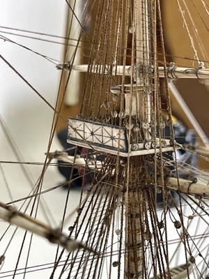 Lot 102 - A fine prisoner-of-war ship model