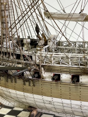 Lot 102 - A fine prisoner-of-war ship model
