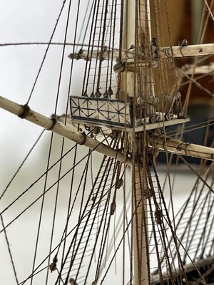 Lot 102 - A fine prisoner-of-war ship model