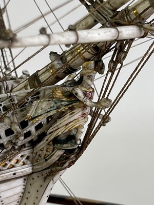 Lot 102 - A fine prisoner-of-war ship model