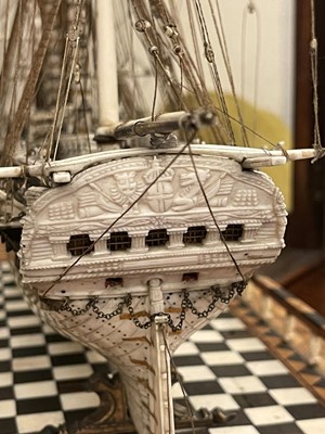 Lot 102 - A fine prisoner-of-war ship model