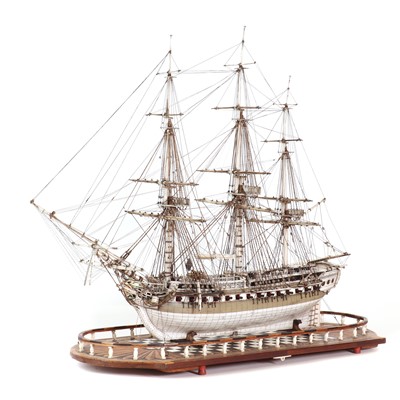 Lot 102 - A fine prisoner-of-war ship model