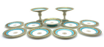 Lot 189 - A Continental porcelain part-dessert service