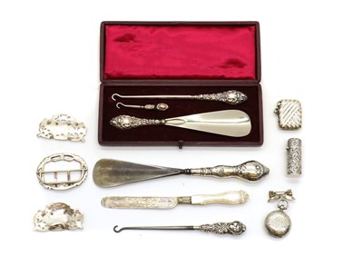 Lot 55 - A collection of silver novelty items