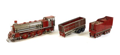 Lot 336 - A large scratch-built Meccano steam locomotive