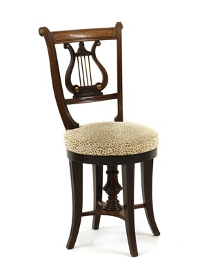 Lot 467 - A rosewood musician's chair