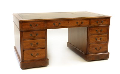Lot 436 - A George III style pedestal desk