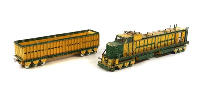Lot 328 - A large scratch-built Meccano diesel locomotive