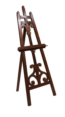 Lot 450 - A mahogany fret cut artists easel