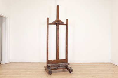 Lot 76 - An oak easel