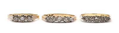 Lot 61 - Three gold rings