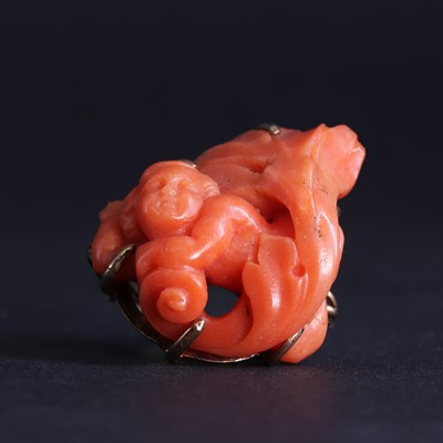 Lot 105 - A Sicilian Trapani red coral carving