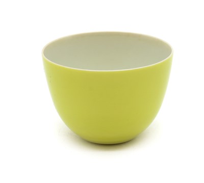 Lot 97 - A Chinese yellow glazed tea bowl