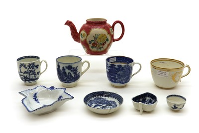 Lot 232 - A collection of English porcelain tea wares