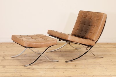 Lot 447 - A Barcelona lounger and ottoman