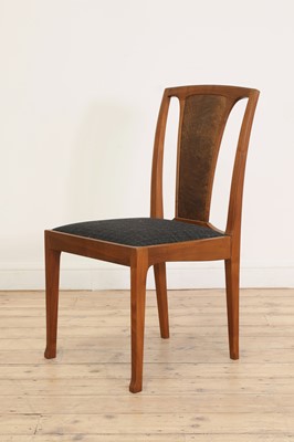 Lot 140 - A walnut and sycamore inlaid chair
