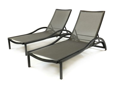 Lot 474 - A pair of contemporary sun loungers