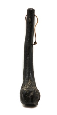 Lot 255 - A black thorn root shillelagh