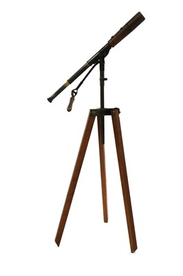 Lot 177 - A WW1 brass three drawer telescope by T.T & H Ltd on tripod