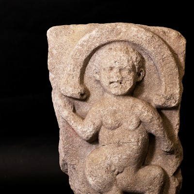 Lot 205 - A Celtic limestone slab