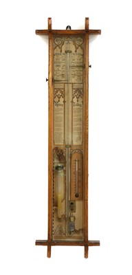 Lot 498 - An Admiral Fizeroy Gothic Revival barometer