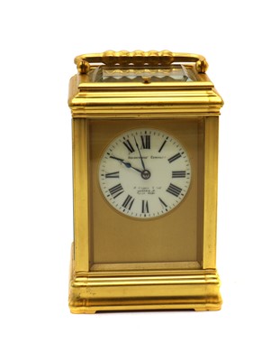 Lot 240 - A gilt-brass Grand Sonnerie carriage clock