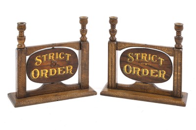 Lot 217 - A pair of Masonic oak signs