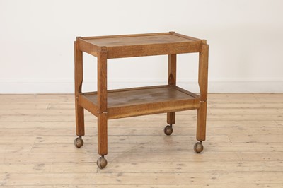 Lot 123 - A Yorkshire School oak hostess trolley