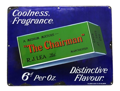 Lot 352 - The Chairman enamel advertising sign