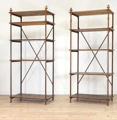 Lot 249 - A pair of Parisian cast iron shop étagères