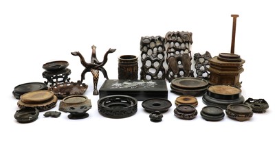 Lot 114 - A quantity of oriental hardwood stands