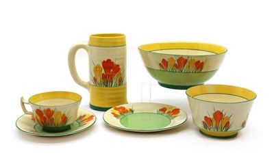 Lot 123 - A collection of Clarice Cliff ‘Sungleam Crocus’ items