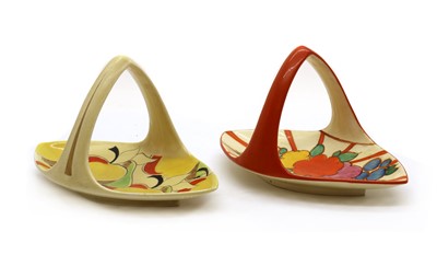 Lot 127 - A pair of Clarice Cliff  bon-bon trays