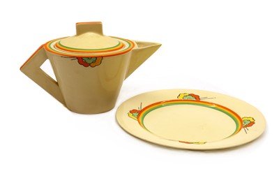 Lot 139 - A Clarice Cliff Conical Honeyglaze teapot