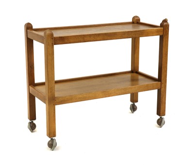 Lot 151 - A Robert 'Mouseman' Thompson oak trolley